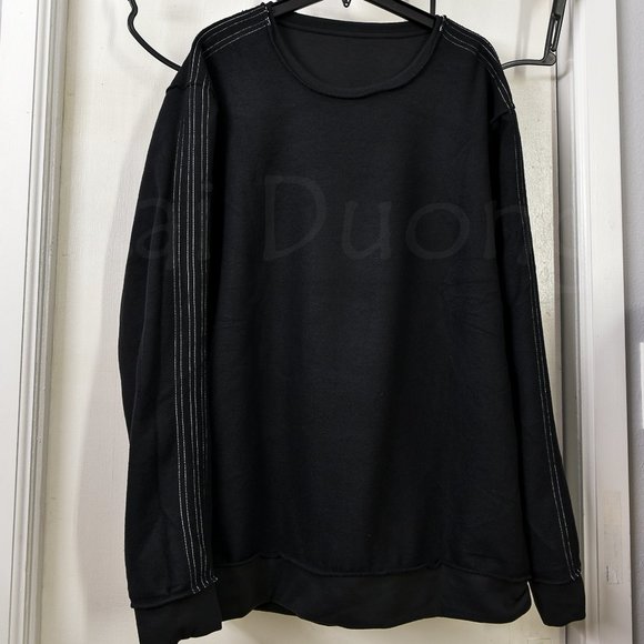 Adidas Men’s Crew Neck Sweatshirt  BLACK - Picture 9 of 9